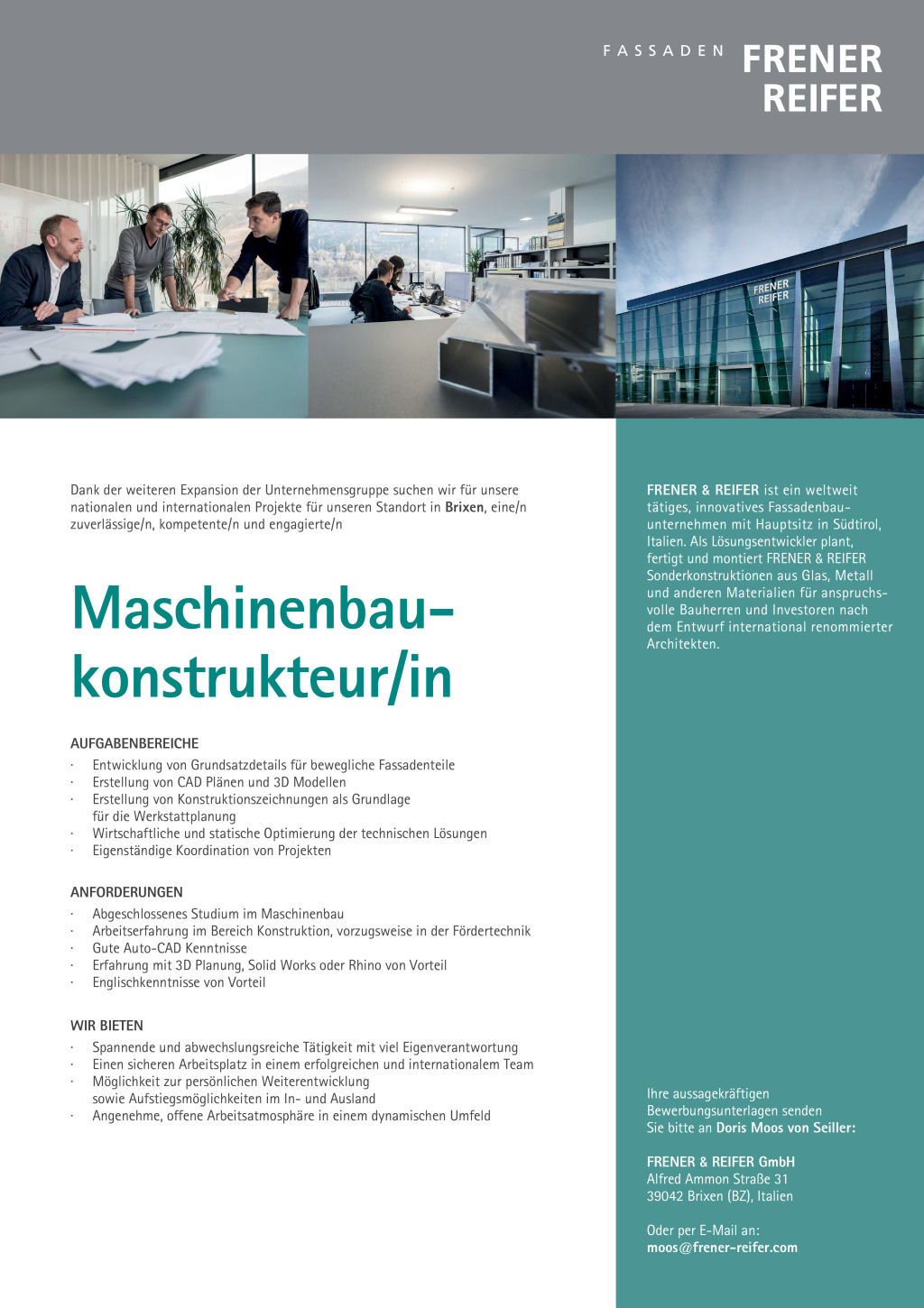 Maschinenbaukonstrukteur/in