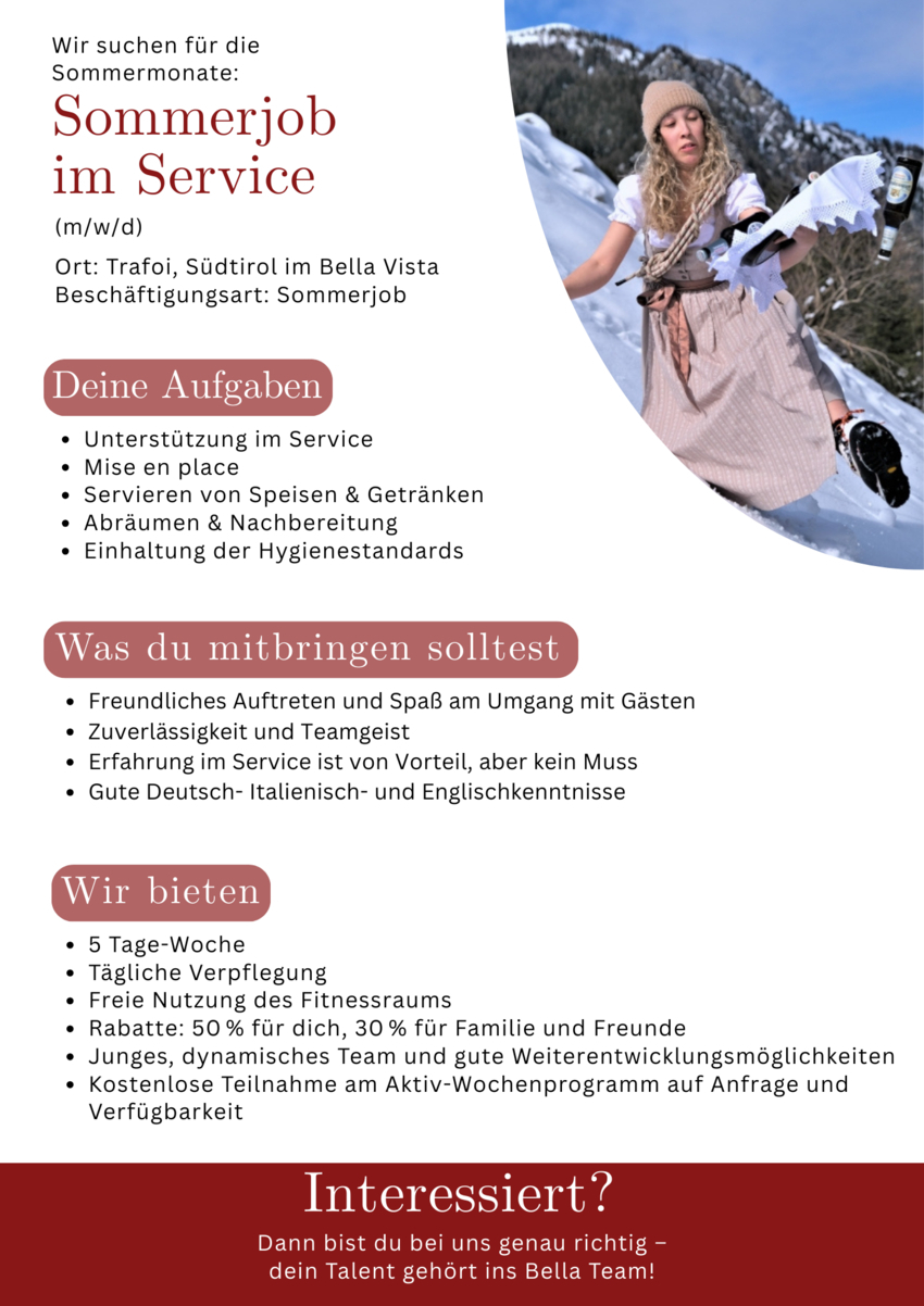 Sommerjob im Service