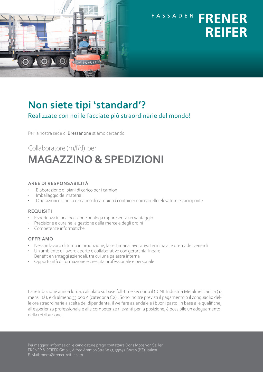 Collaboratore magazzino e spedizioni (m/f/d)