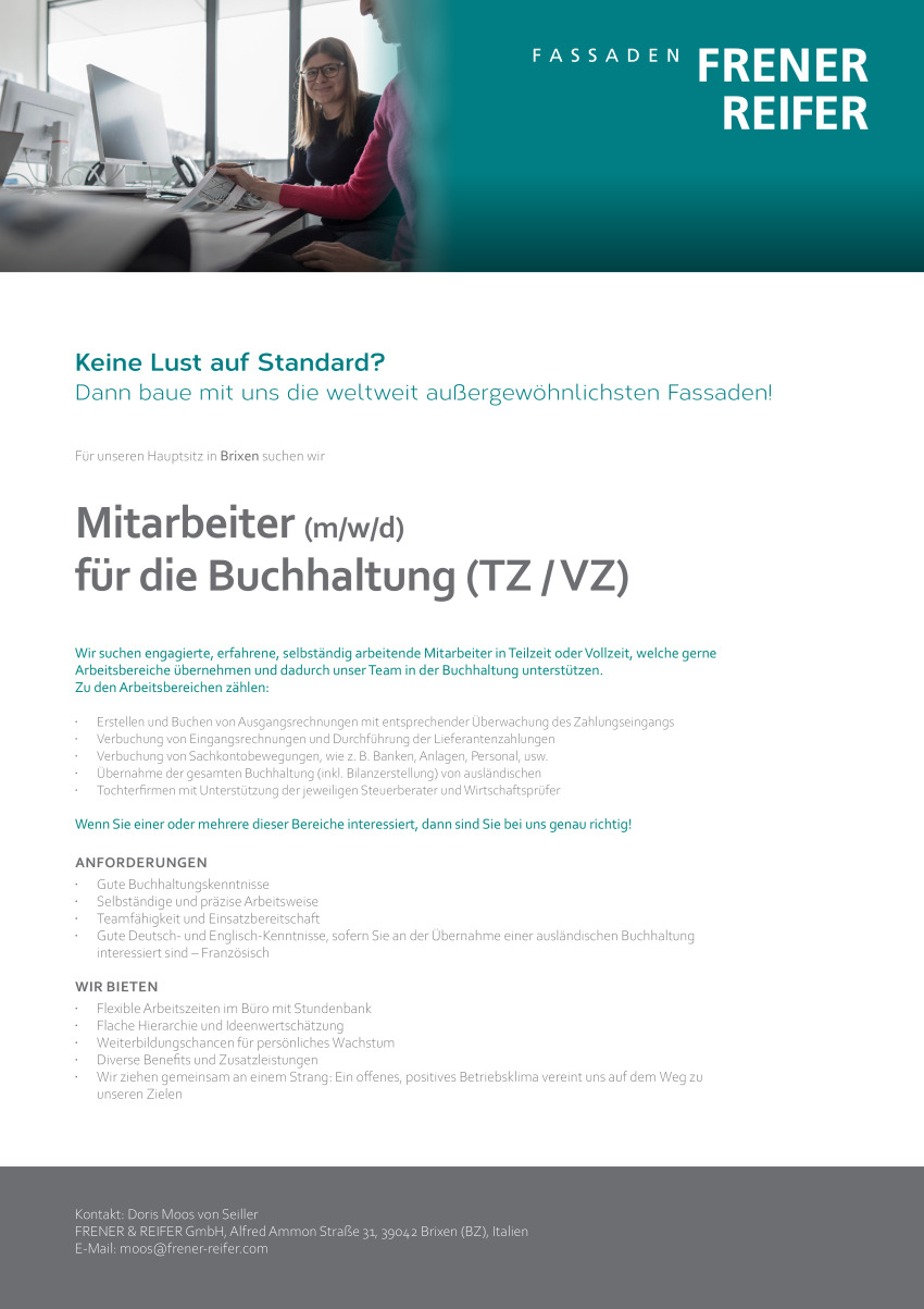 Mitarbeiter (m/w/d) für die Buchhaltung (TZ / VZ)