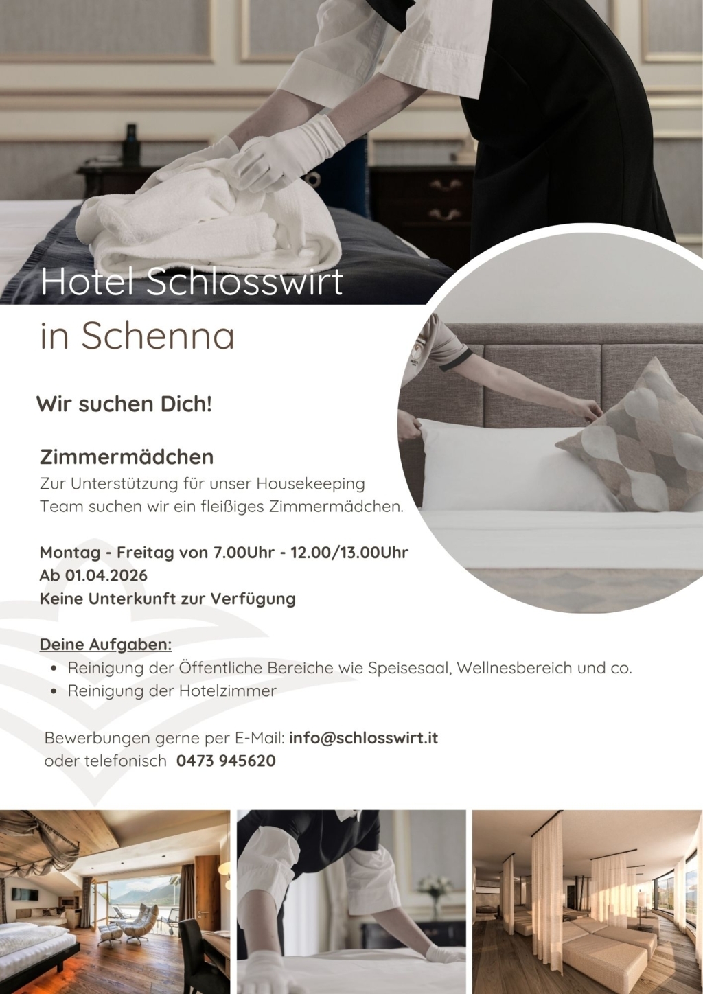 Zimmermädchen / Reinigungskraft (m/w/d)