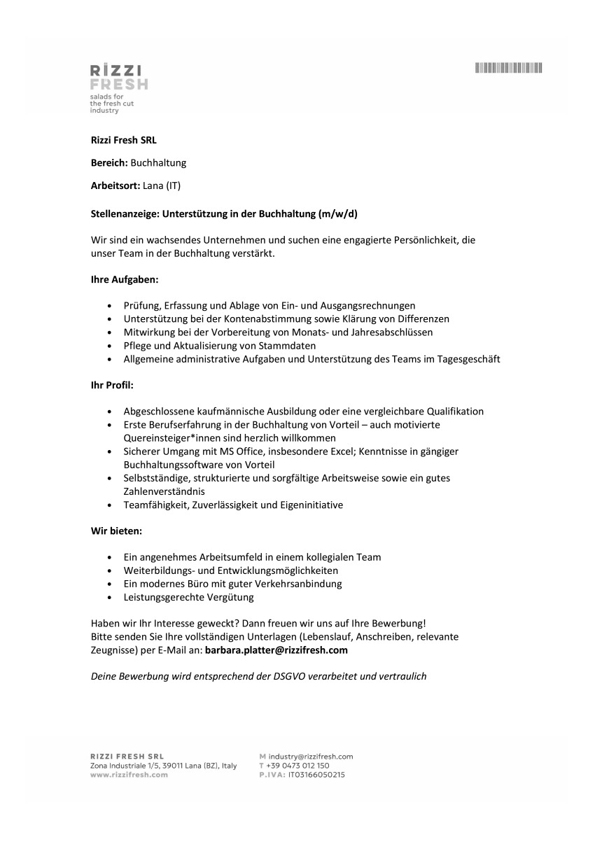 Buchhaltung Unterstützung (m/w/d)