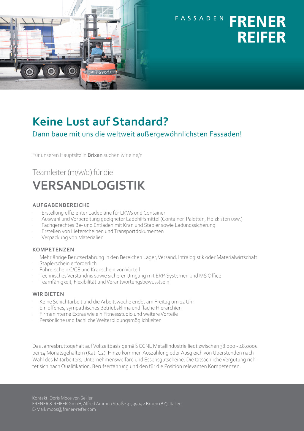 Teamleiter (m/w/d) für die Versandlogistik