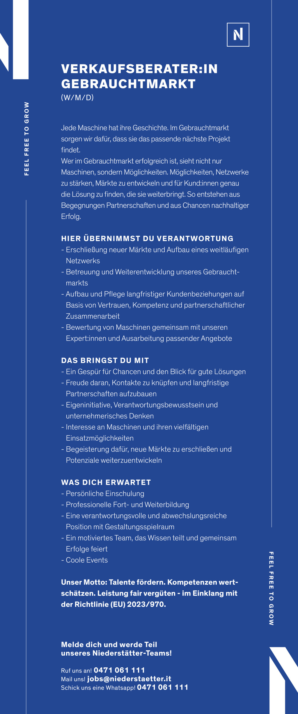 Verkaufsberater:in Gebrauchtmarkt (w/m/d)