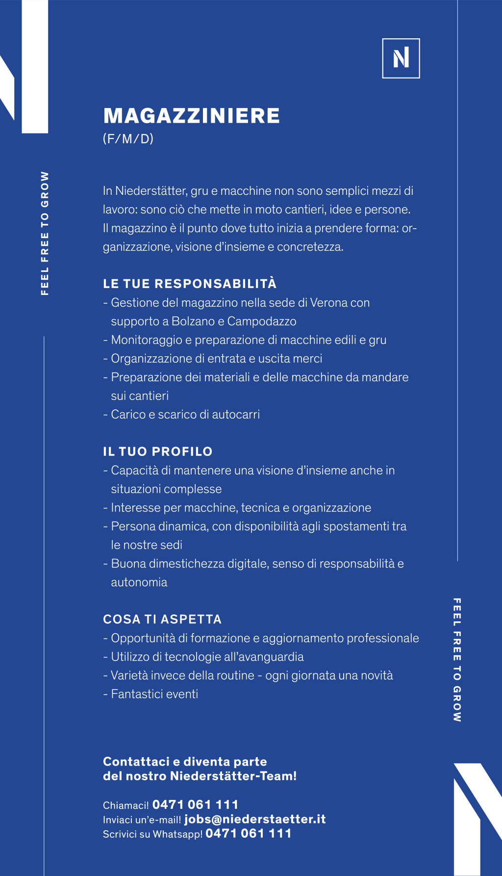 Magazziniere (f/m/d)