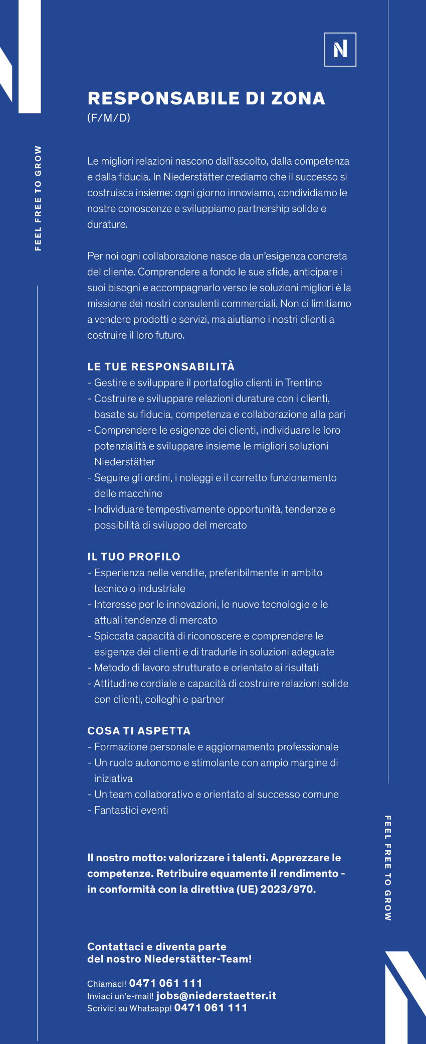 Responsabile di zona Trentino (f/m/d)