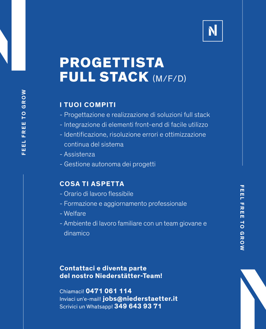 Progettista full stack (m/f/d)
