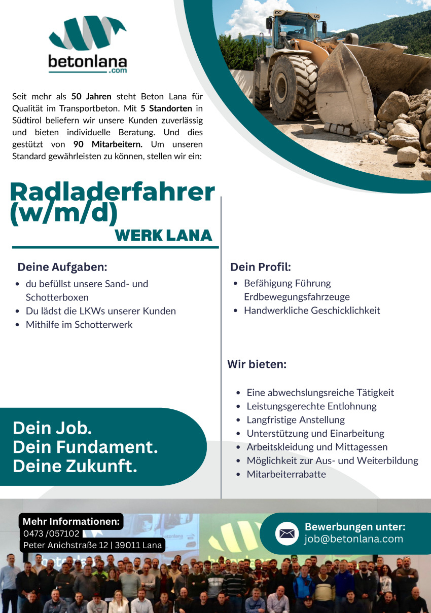 Radladerfahrer (m/w/d)