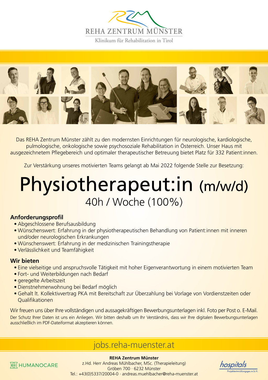 Physiotherapeut:in (m/w/d)