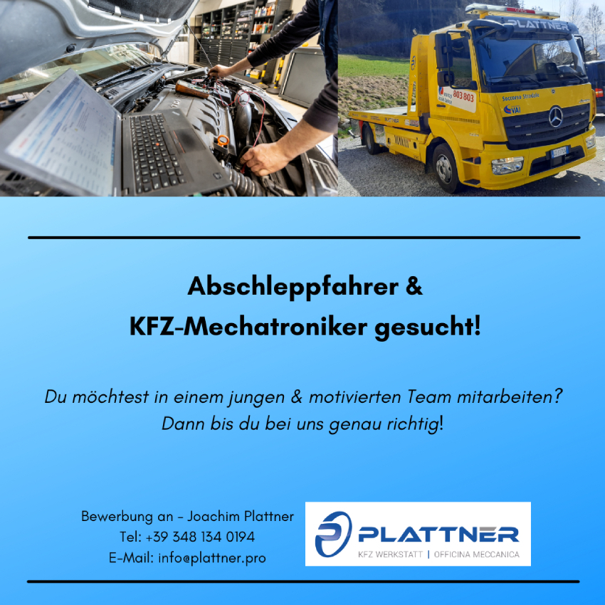 KFZ-Mechatroniker & Abschleppfahrer (m/w/d)