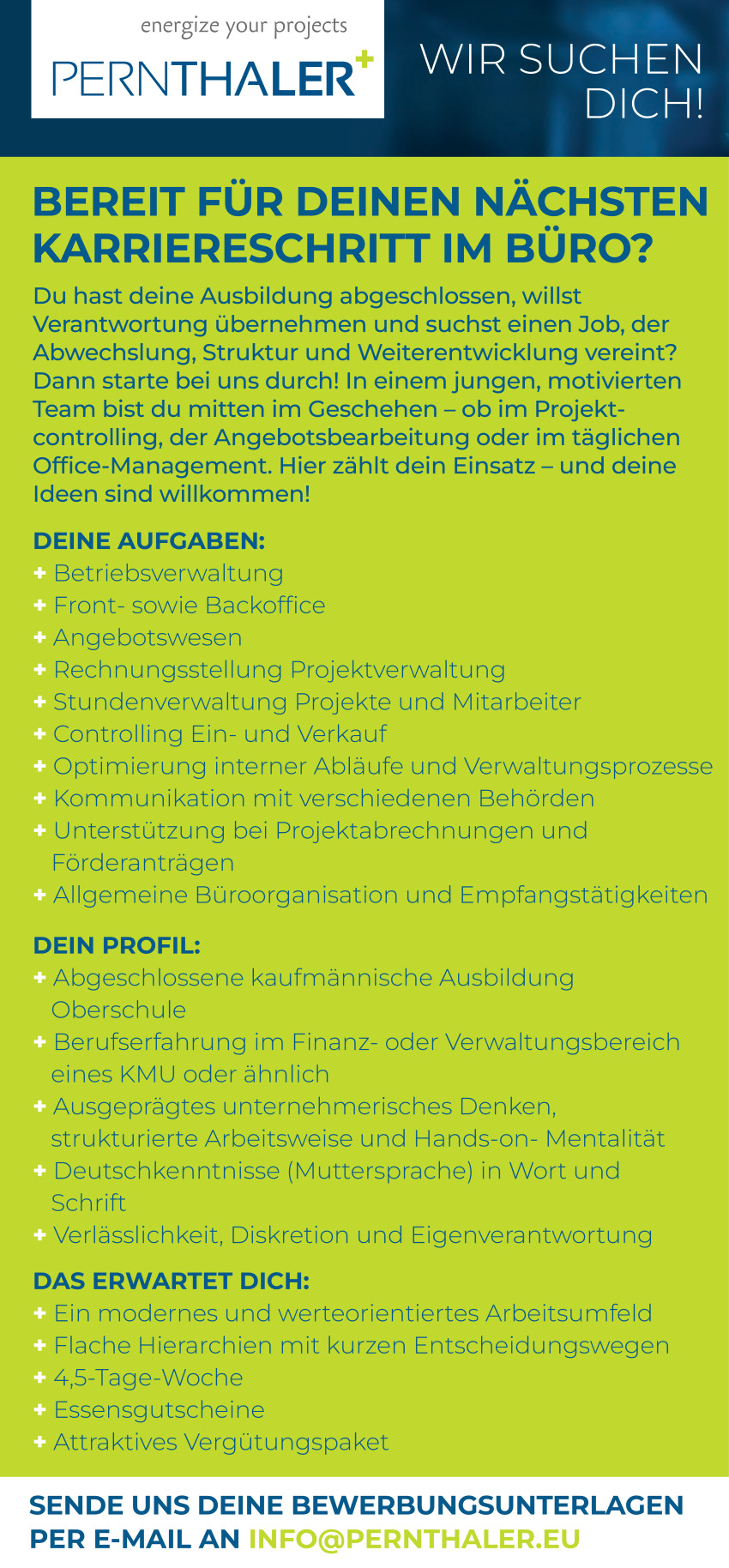 Verwaltungsmitarbeiter/in Sekretär/in