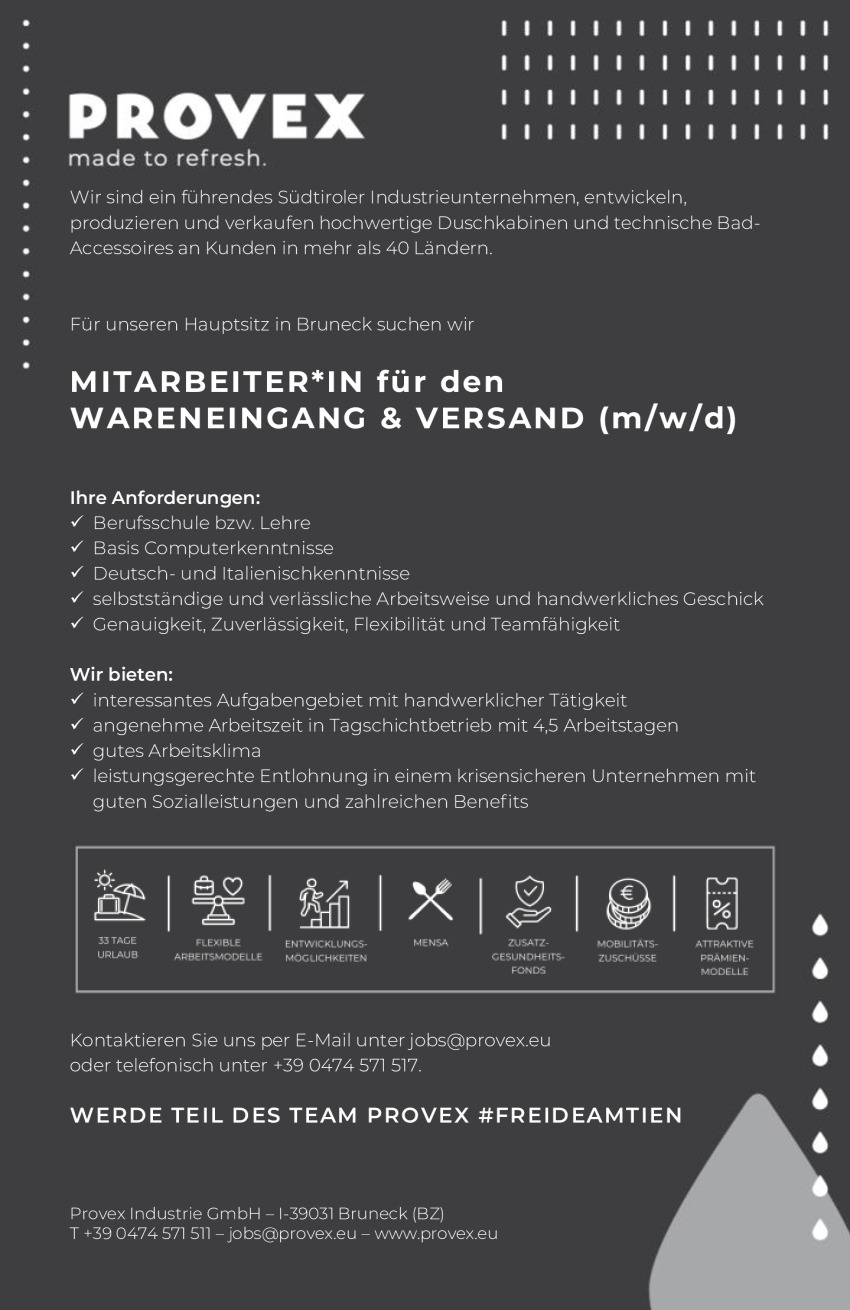 Mitarbeiter*in für den Wareneingang & Versand (m/w/d)