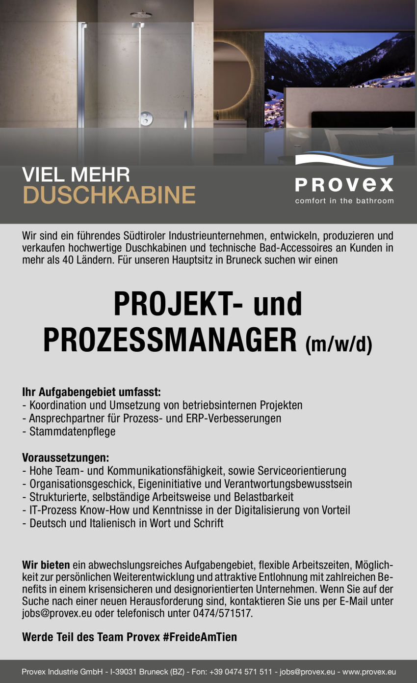 Projekt - und Prozessmanager (m/w/d)