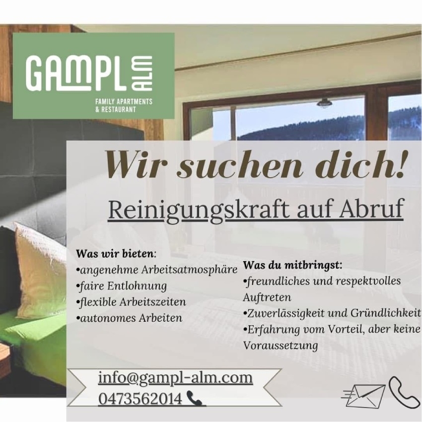 Reinigungskraft auf Abruf (m/w)