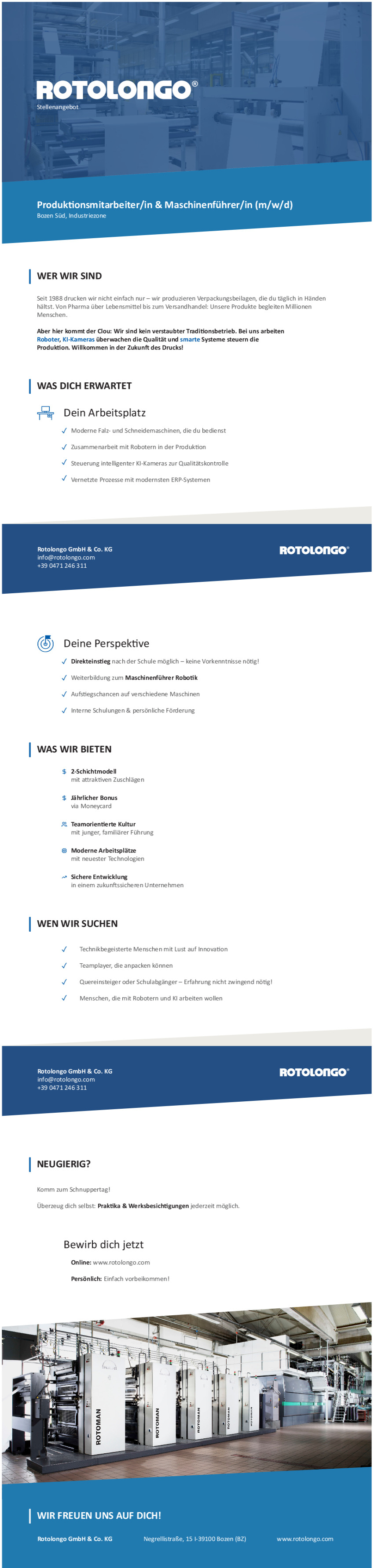 Produktionsmitarbeiter/in & Maschinenführer/in (m/w/d)