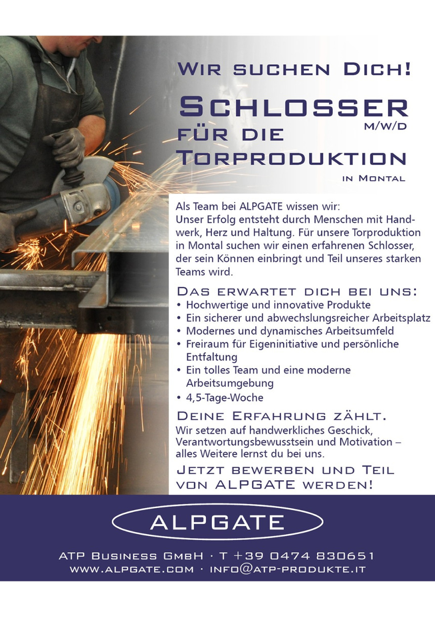 Schlosser für die Torproduktion (m/w)