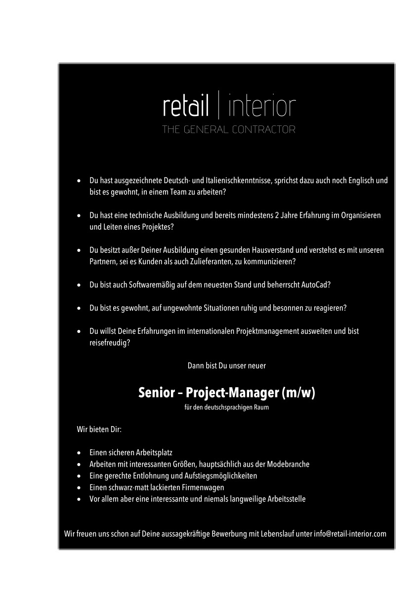 Senior Project Manager (m/w)