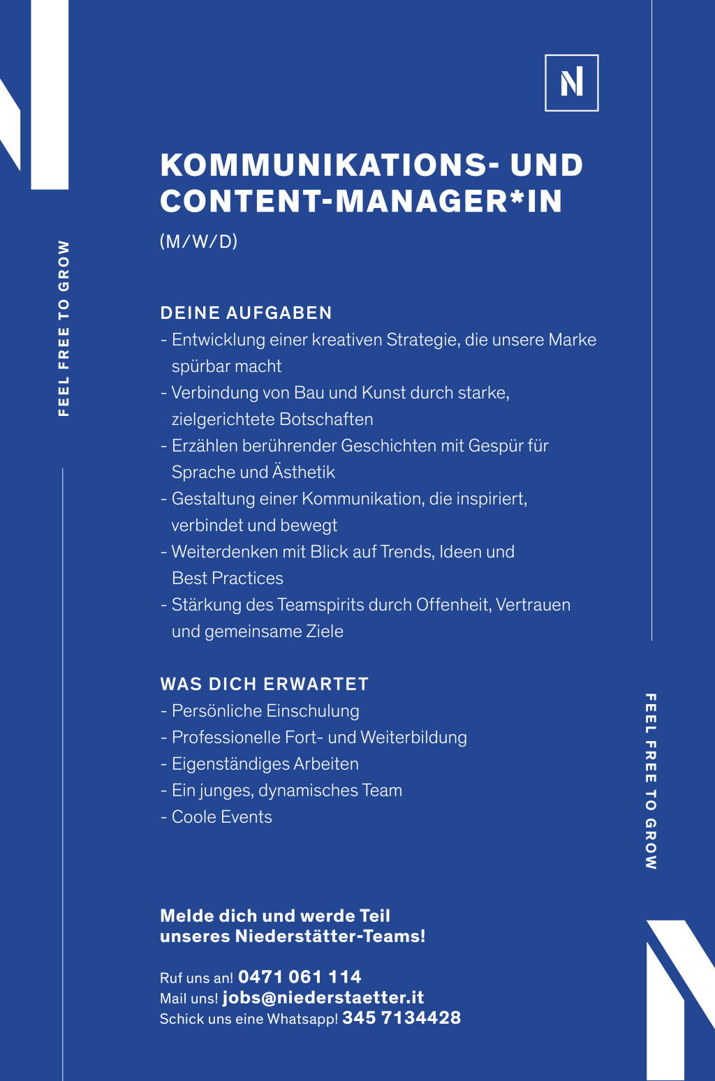 Kommunikations- und Content-Manager/in (m/w/d)