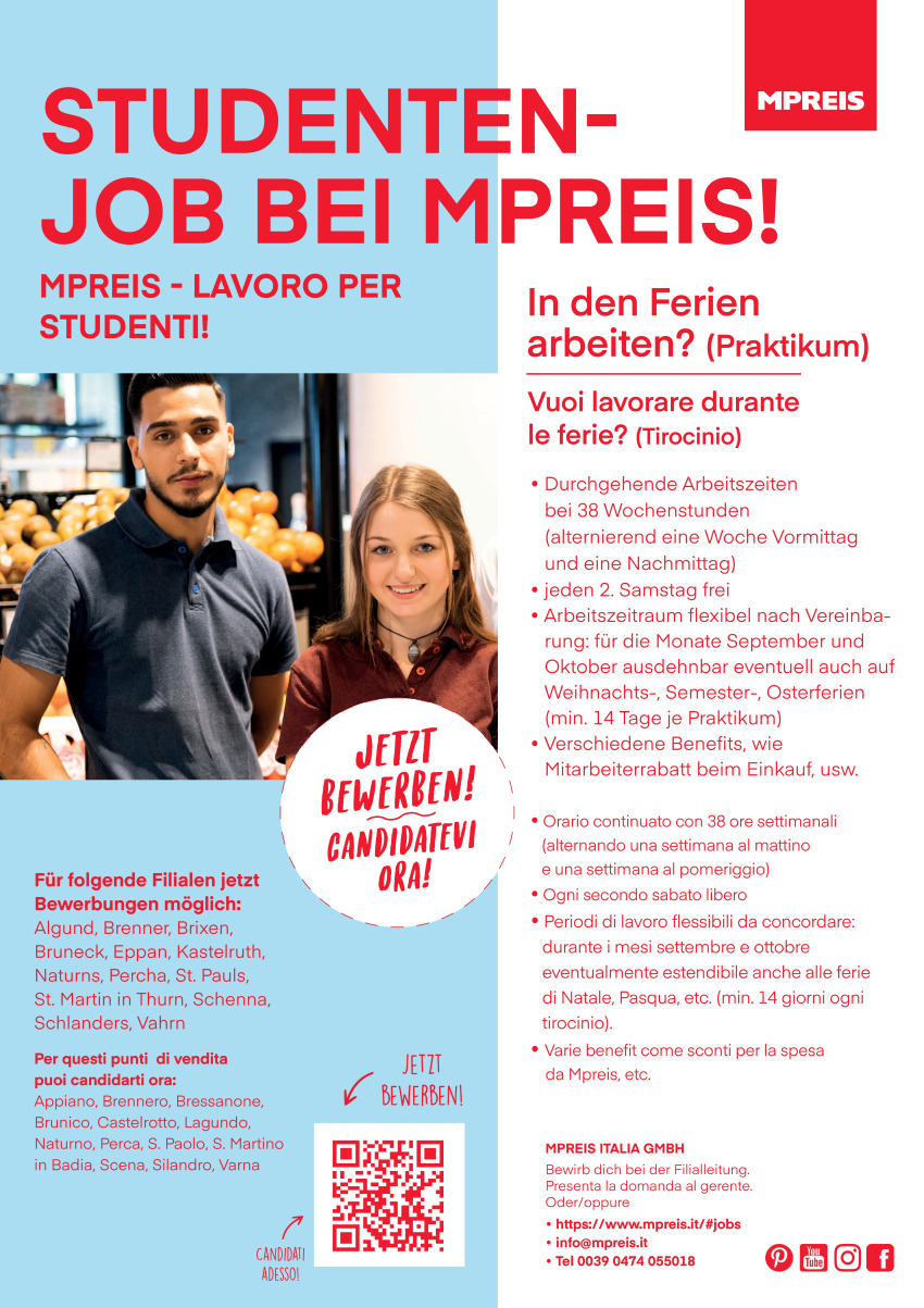 Studentenjob / lavoro per studenti