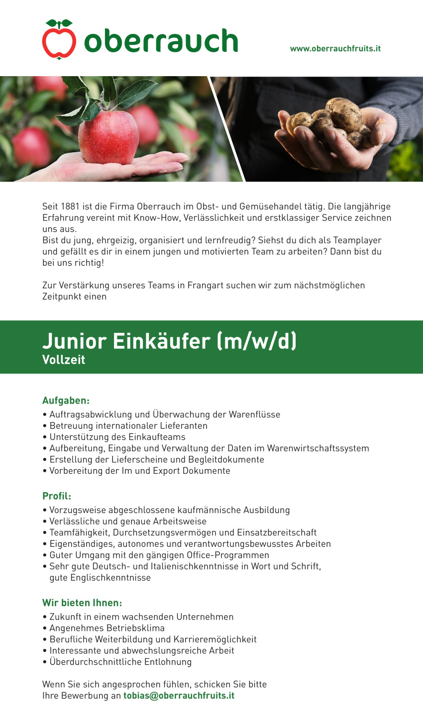Junior Einkäufer (m/w/d)