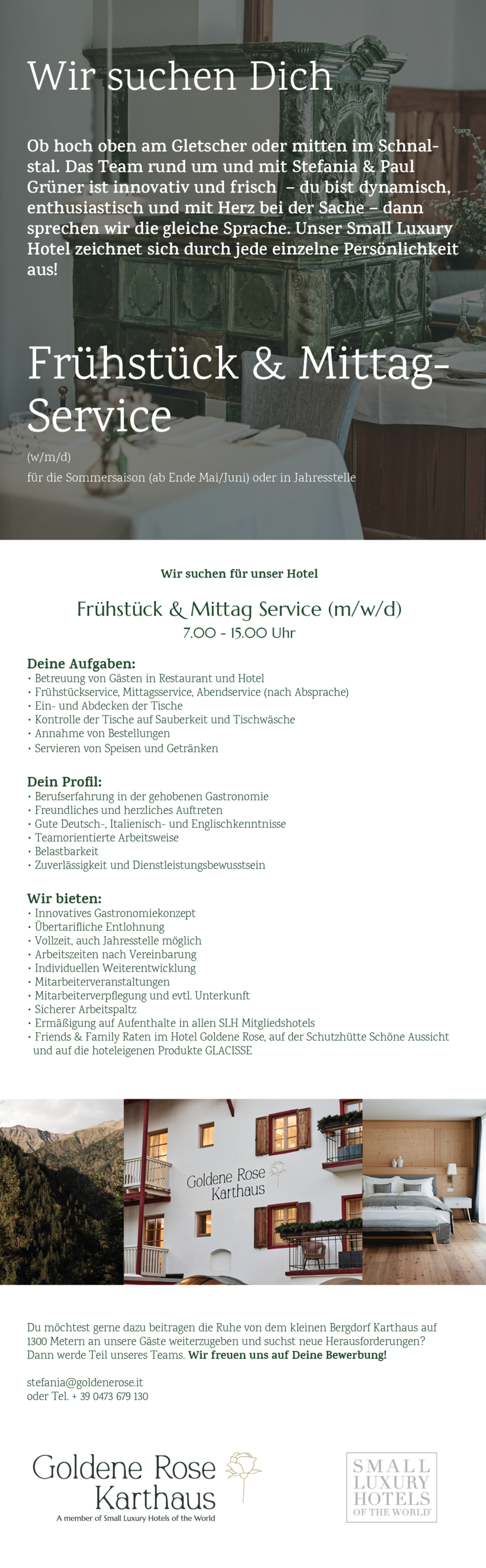 Frühstück & Mittag Service (m/w/d)