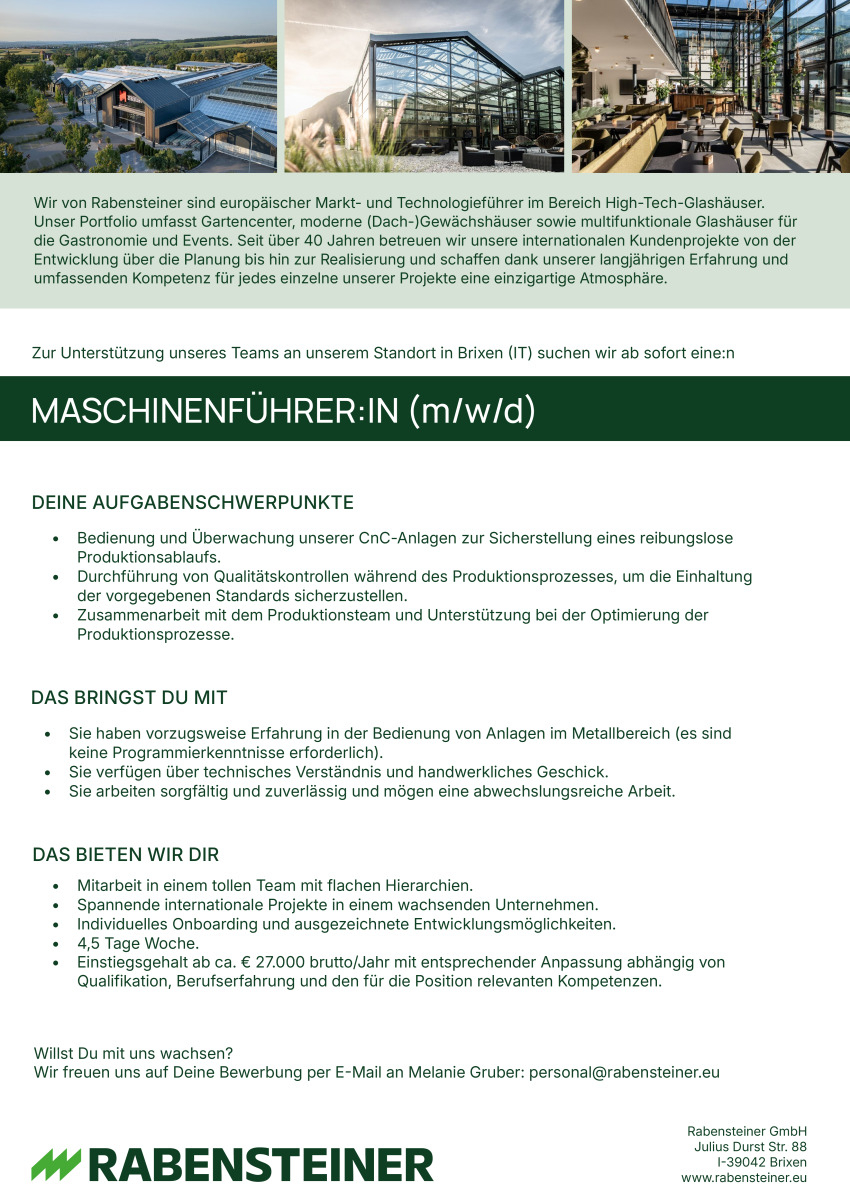 Maschinenführer:in