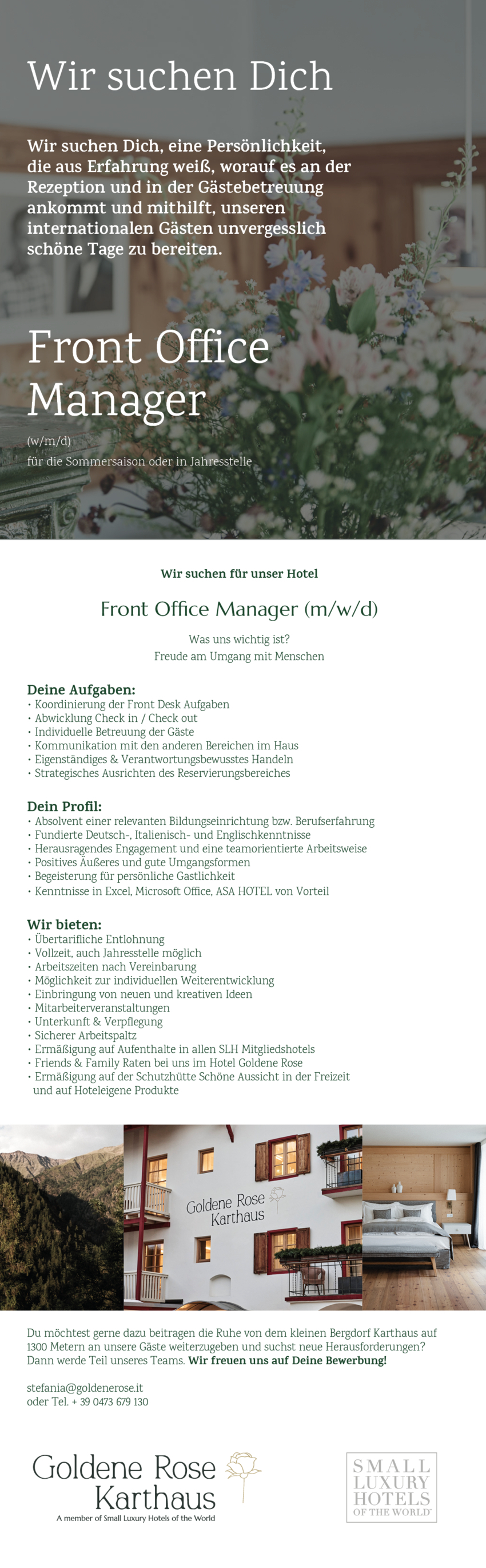 Front Office Manager (w/m/d)