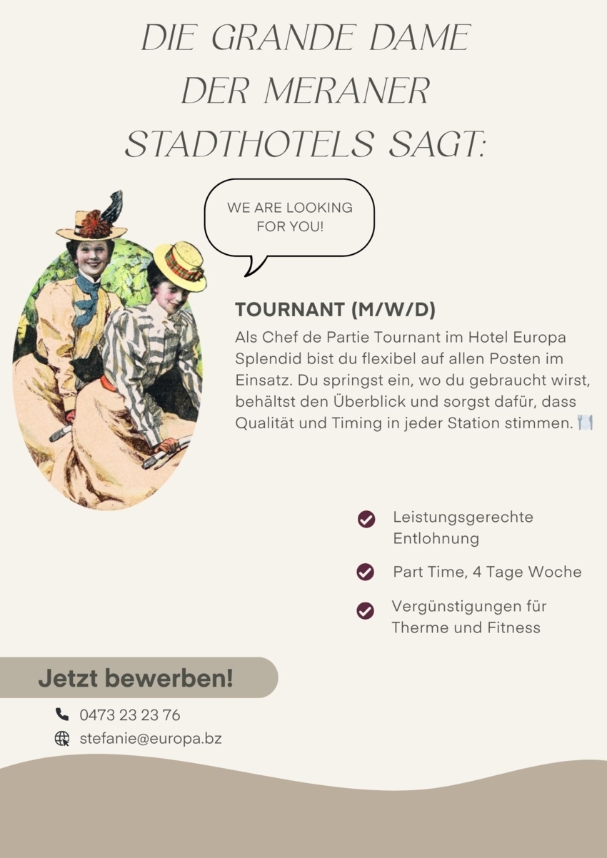 Chef de Partie (m/w/d) - 4 Tage Woche