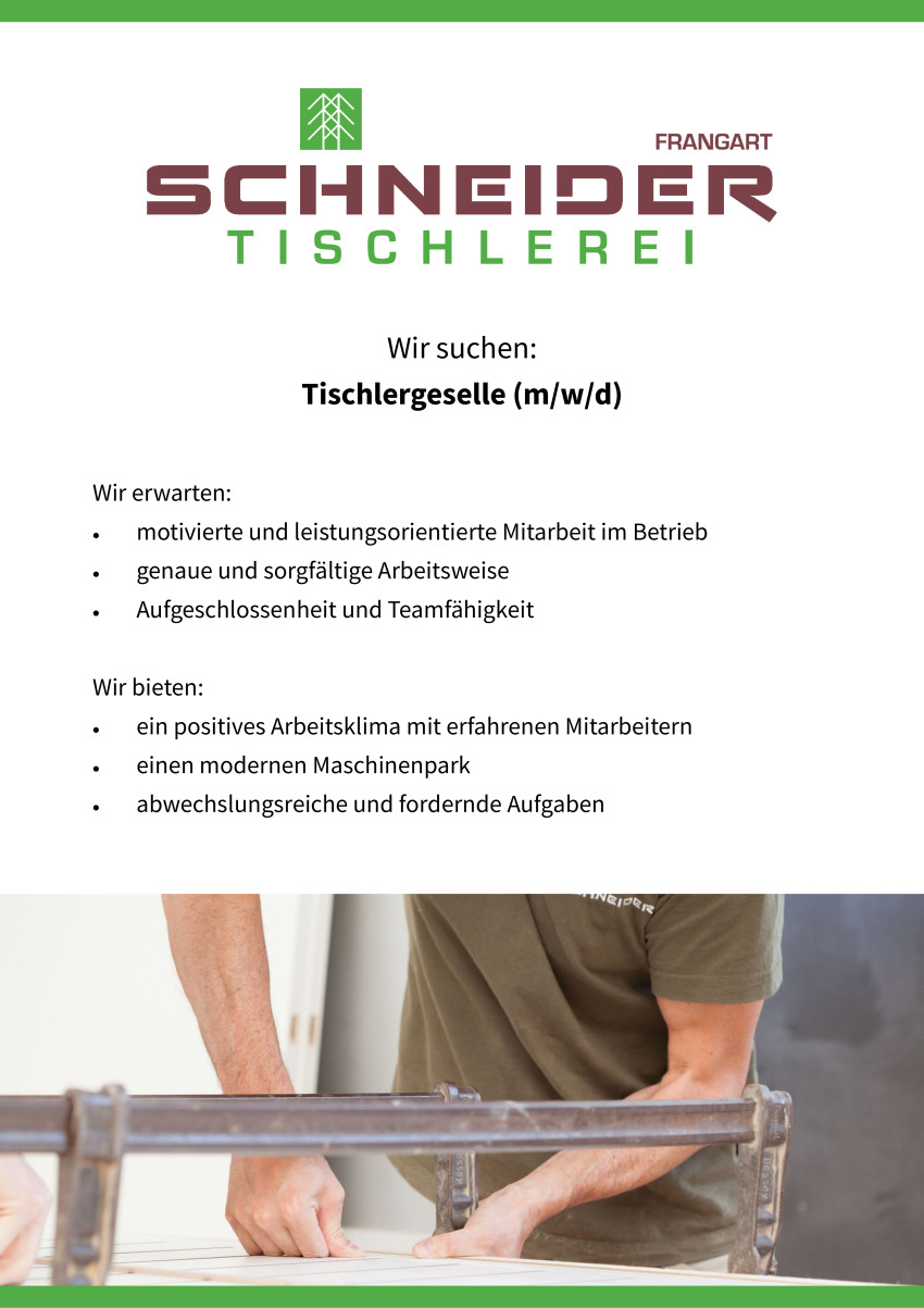 Tischlergeselle (m/w/d)