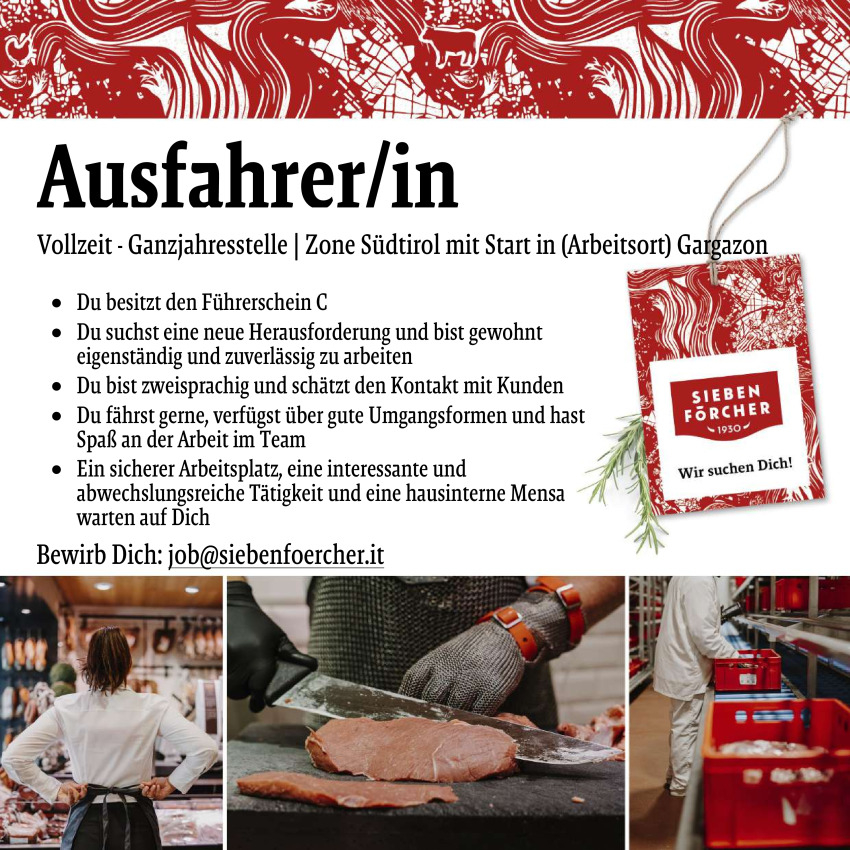 Ausfahrer/in mit Führerschein C