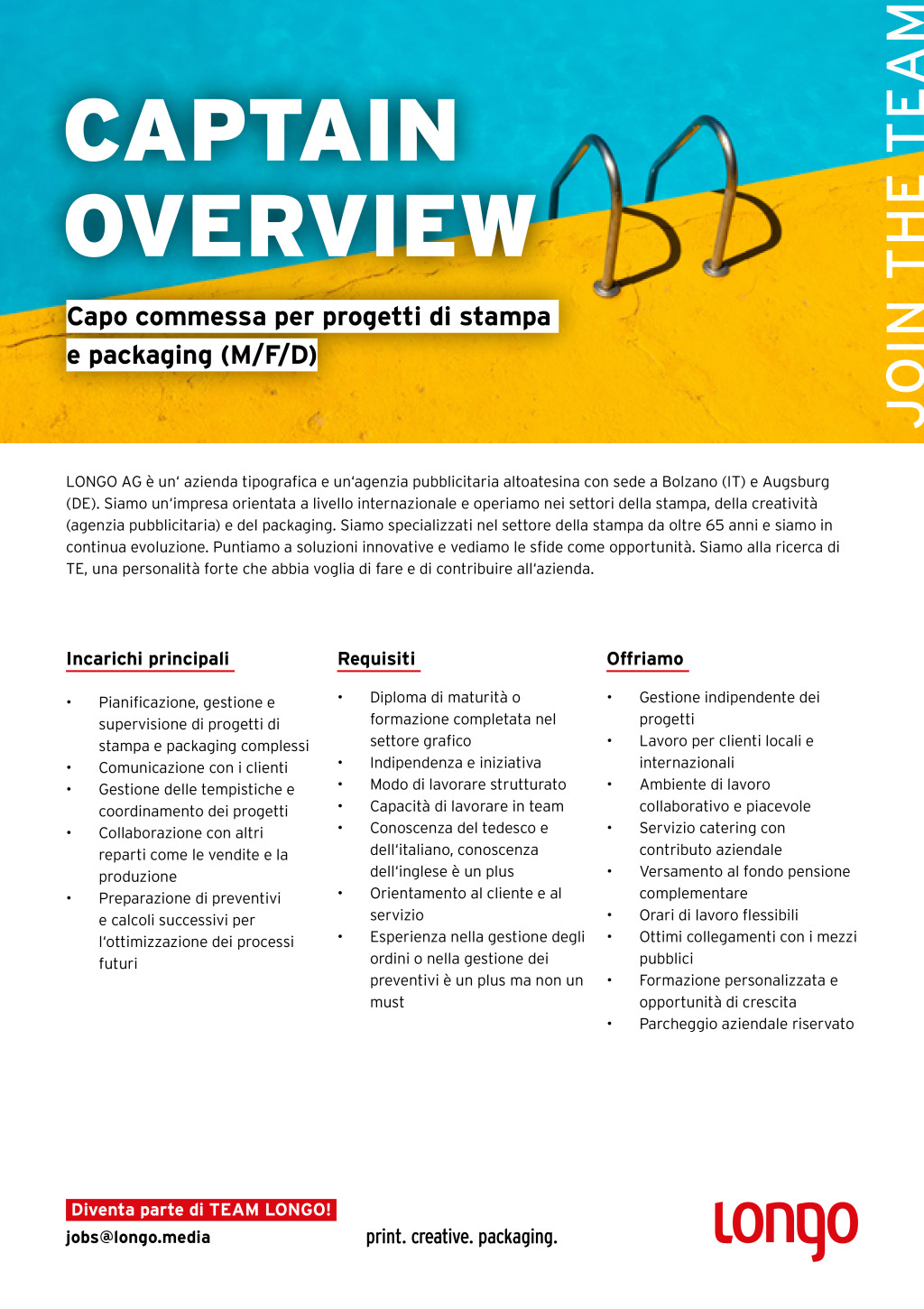 Capo commessa per progetti di stampa e packaging (M/F/D)