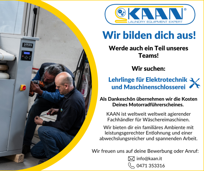 Lehrlinge für Elektrotechnik und Maschinenschlosserei (m/w)