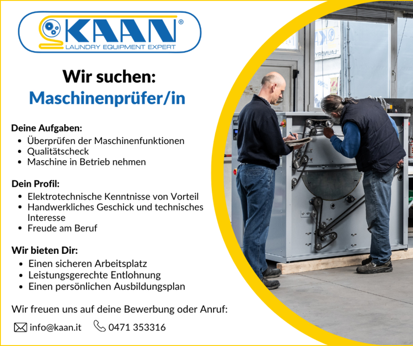 Maschinenprüfer/in