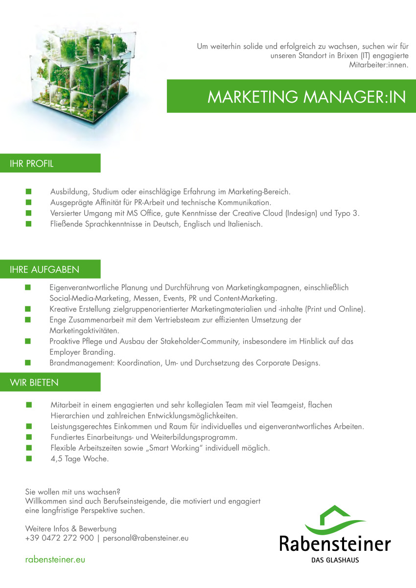 Marketing Manager:in