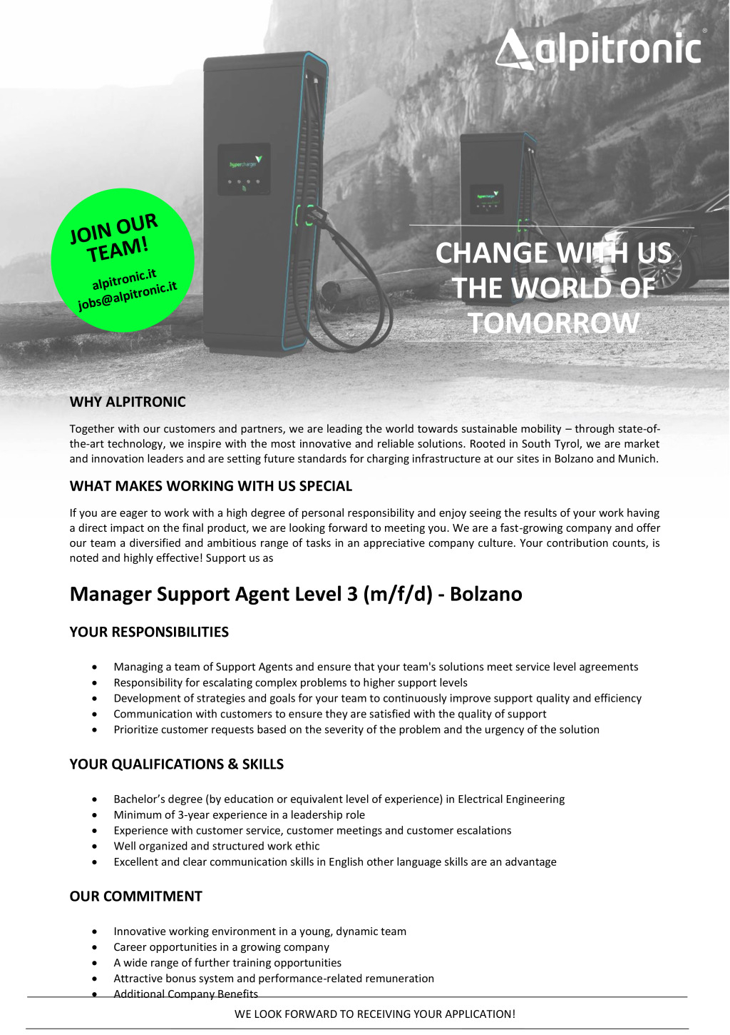 Manager Support Agent Level 3 (m/f/d)