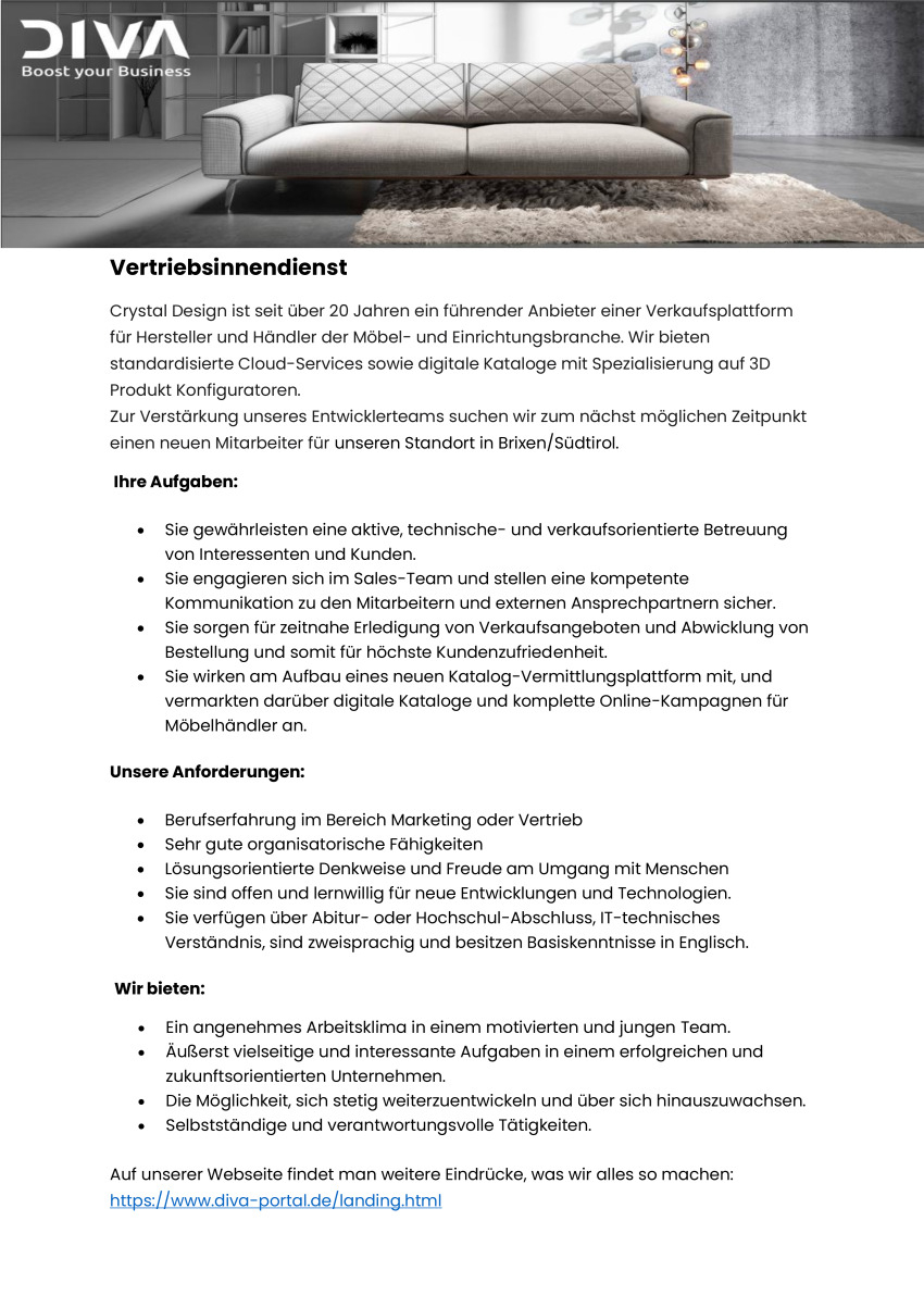 Vertriebsinnendienst (m/w/d)