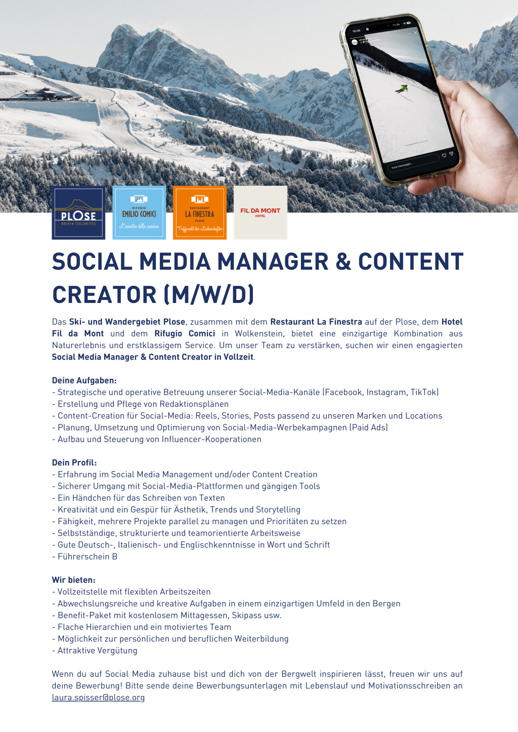 Social Media Manager & Content Creator (m/w/d)