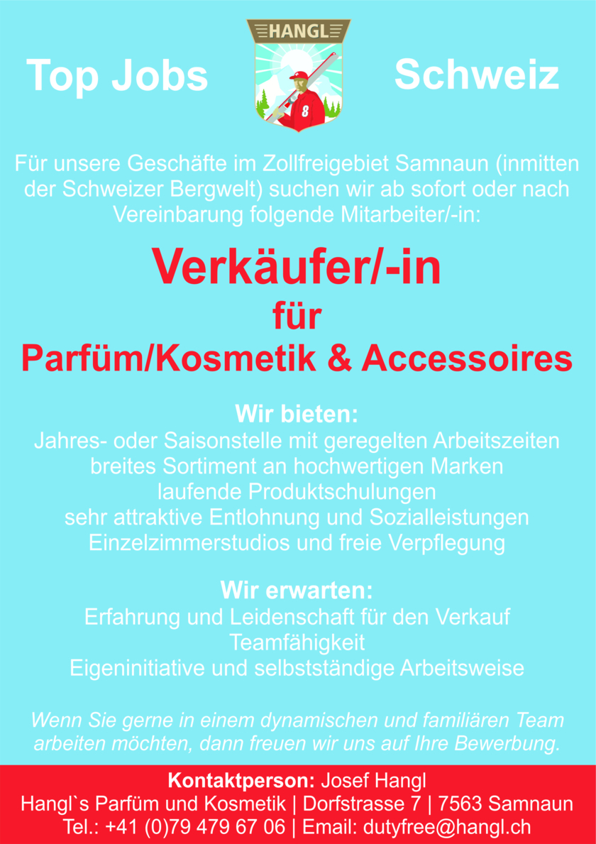 Verkäufer/-in für Parfüm/Kosmetik & Accessoires in Vollzeit