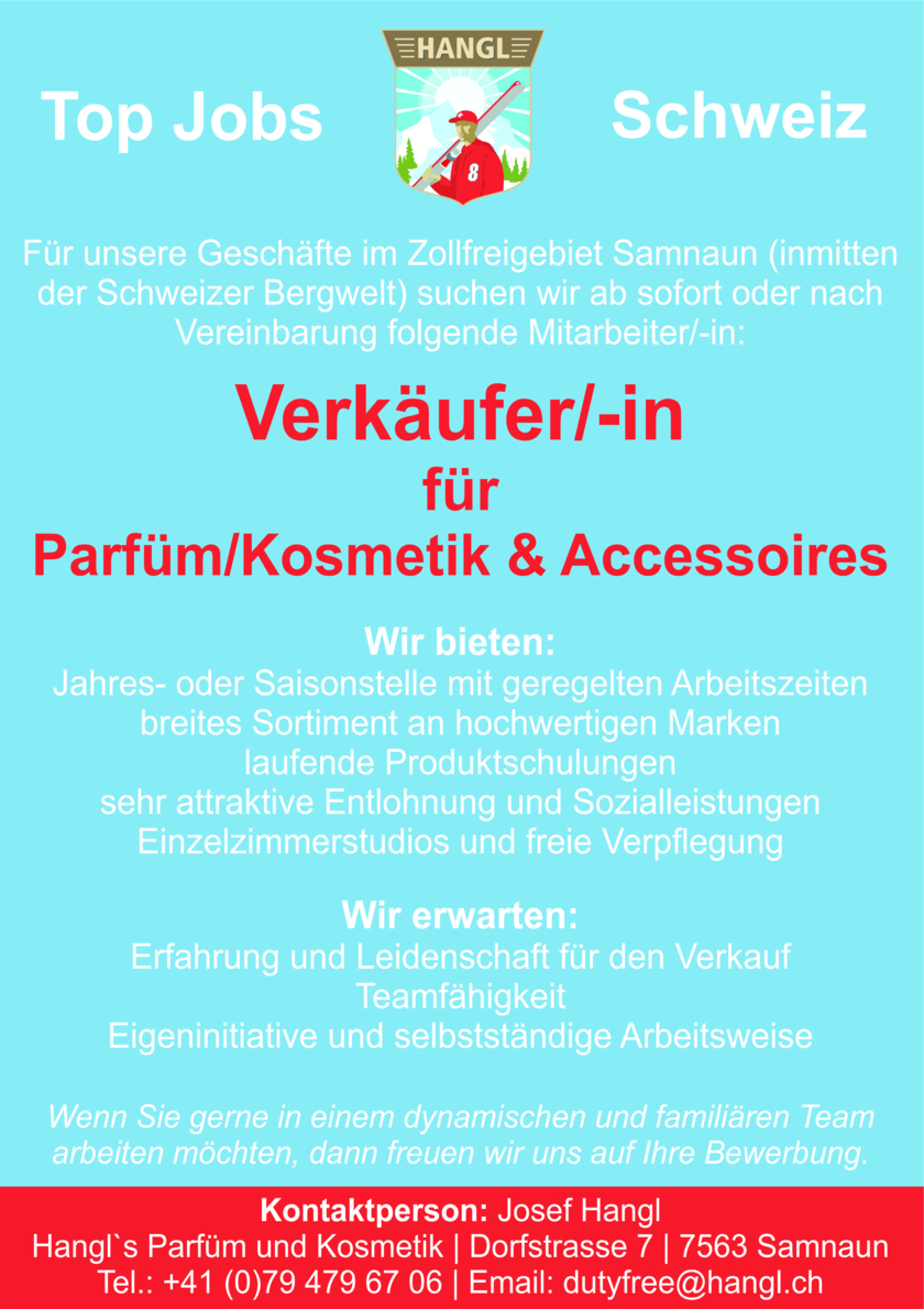 Verkäufer/-in für Parfüm/Kosmetik & Accessoires in Teilzeit