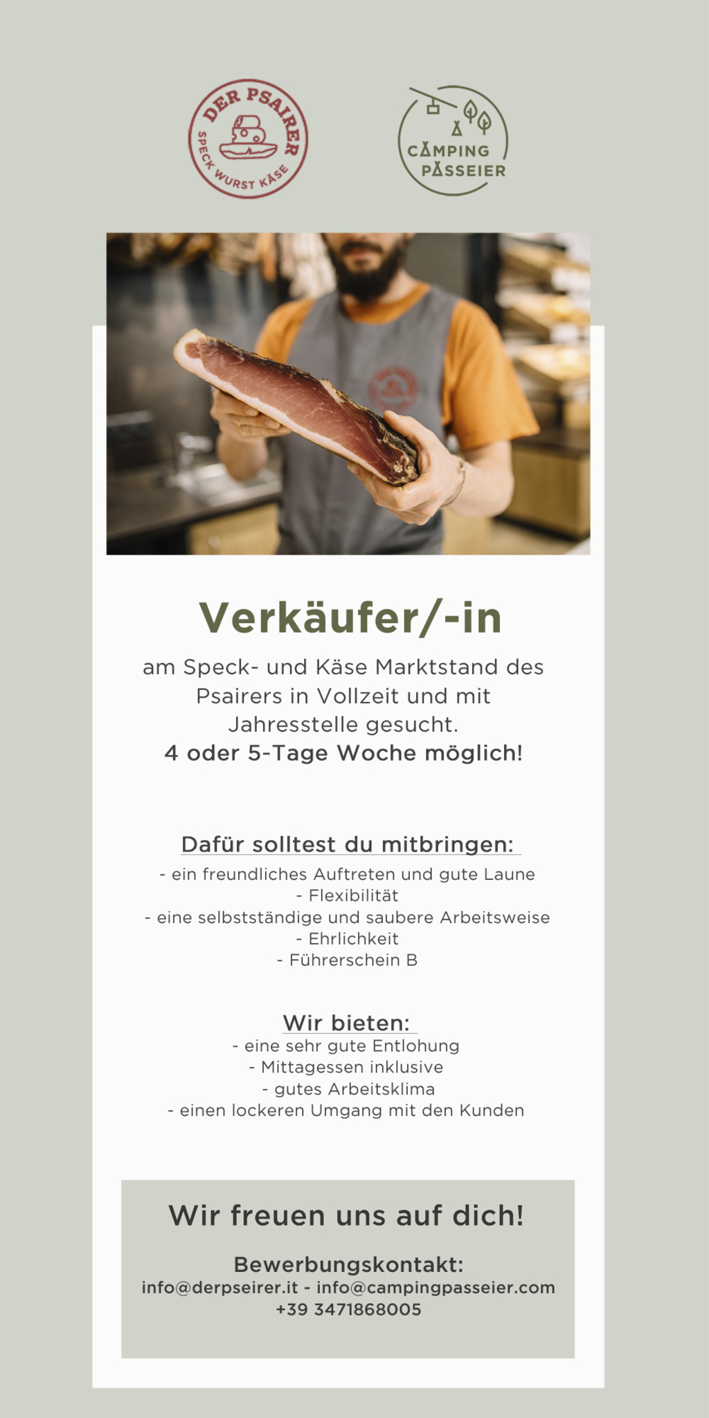Verkäufer/-in am Marktstand