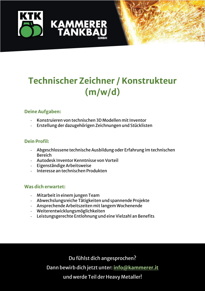 Technischer Zeichner / Konstukteur (m/w/d)