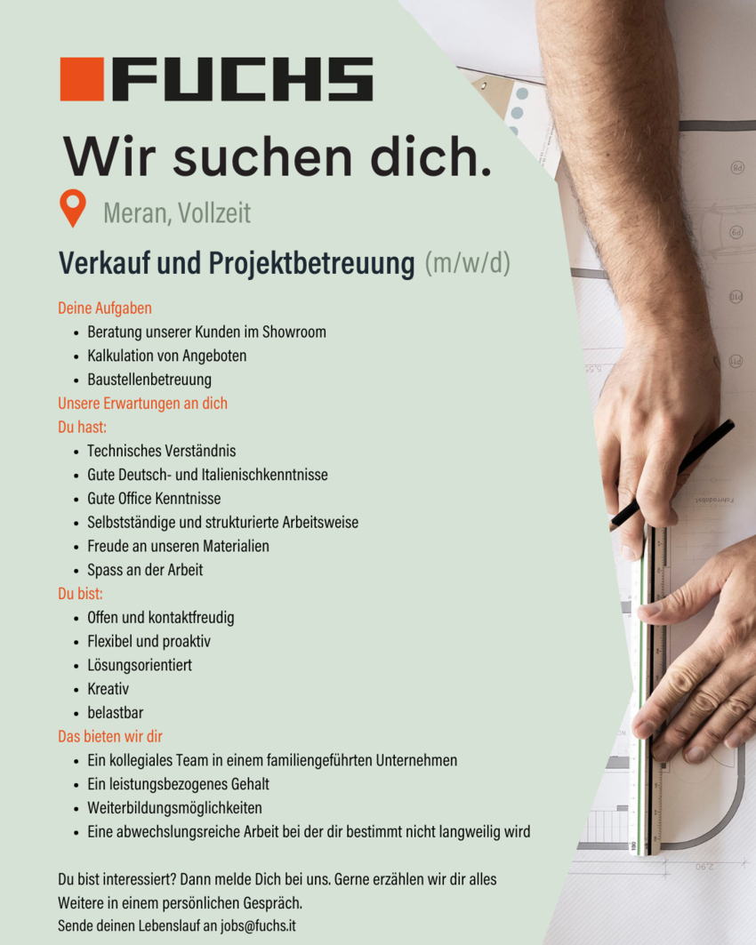 Verkauf und Projektbetreuung (m/w/d)