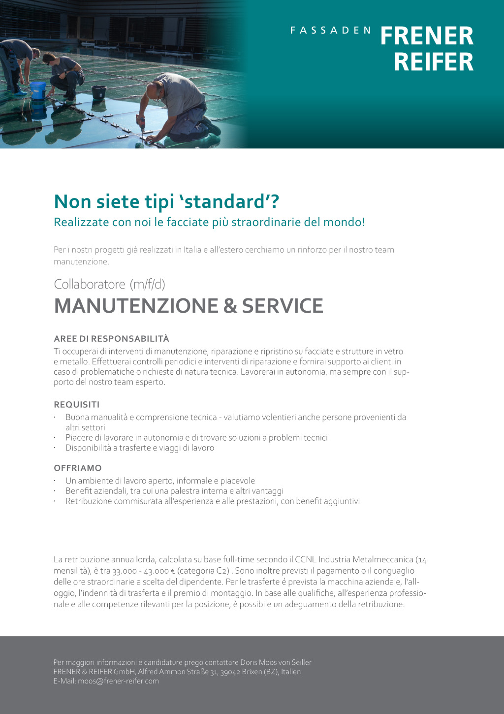 Collaboratore (m/f/d) Manutenzione & Service