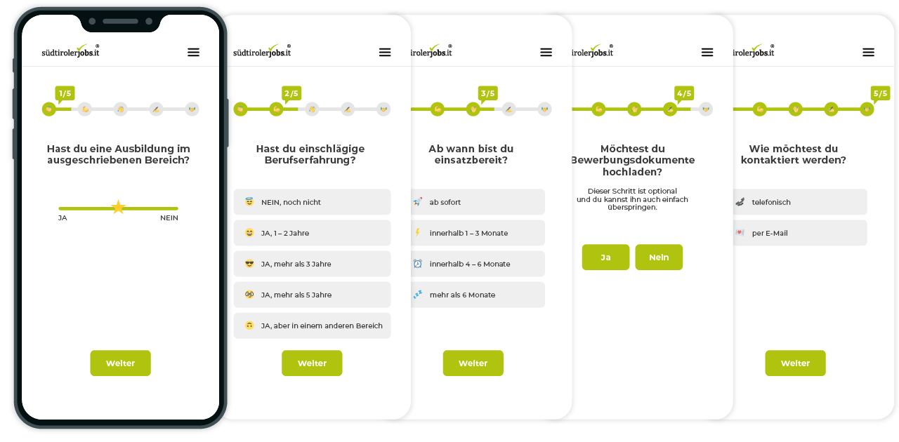 Bewerbungsfunnel - Fragen beantworten statt Bewerbungsdokumente